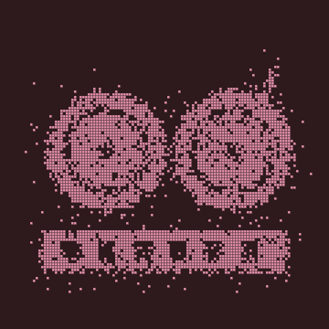 Pixel illustration of DJ turntables